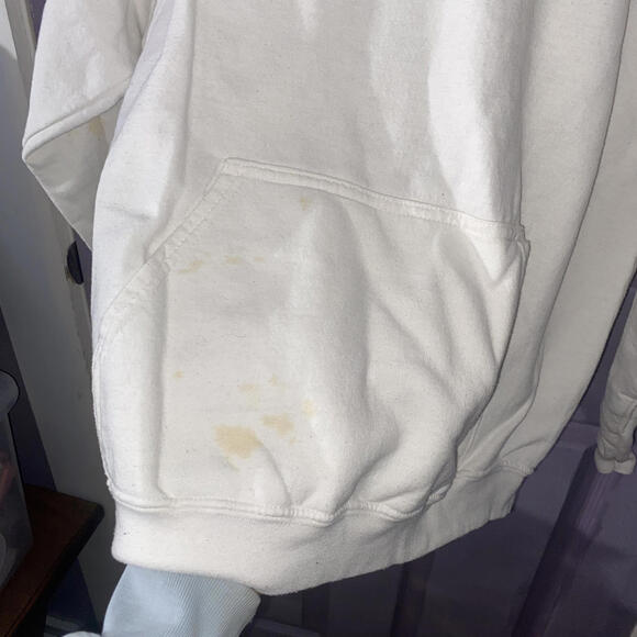 Keith Haring white graphic hoodie mens L vintage 90s streetwear art sweatshirt - Picture 2 of 4